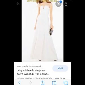 BCBG NWT Michaella Strapless Gown